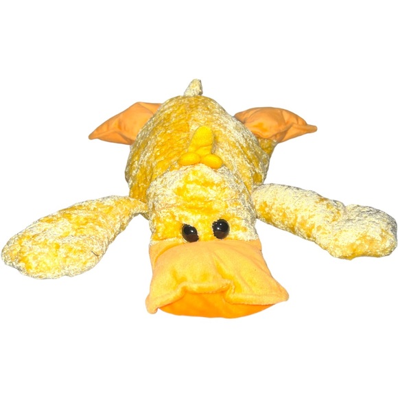 great american toy Other - Yellow Duck Duckie Plush Chenille Laying Lay Down Great American Toy 18 Inches